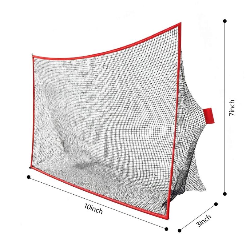 Extended Use Polyester Golf Training Net With Reinforced Carbon Fiber Frame Great For Driving Short Game Practice In Backyard Or Garage