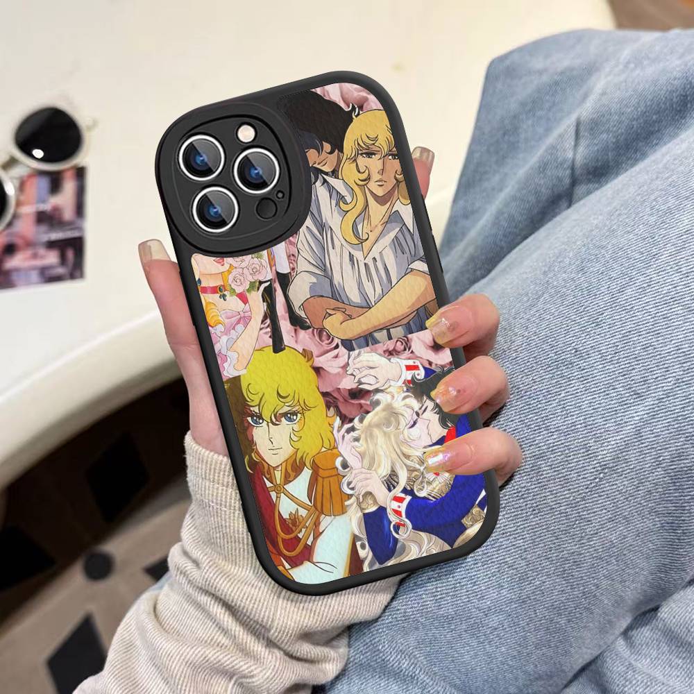 Rose Of V-Versailles Lady Oscar For IPhone 16 15 14 16E 13 12 11 Pro Max Plus Phone Leather Case