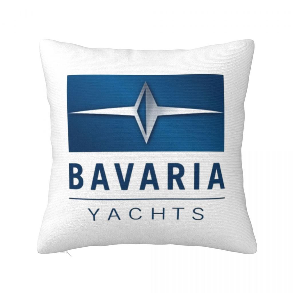 Bavaria Yachts Blue Silver Logo Square Pillowcase Cushion Cover Pillow Case Throw Pillow Cover for Home Sofa Living Room