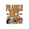 Europäische Größe 1 Stück Damen Freizeit-T-Shirt mit Rundhalsausschnitt, Fraggles Rock 1983 Aufdruck, Geometrisches Muster, Mittlere Dehnbarkeit, Ganzjahres Mode-Top