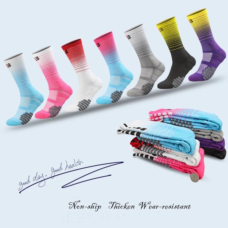 1 Pair Men High Quality Outdoor Sports Socks Breathable Running Cycling Basketball Road Bike Socks