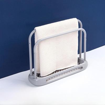 Double-Layer Kitchen Towel Rack with Drainage Trough and Diatom Mud