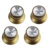 FLEOR 4pcs 2T2V Vintage LP Guitar Volume Tone Control Knobs 18-Splines with Aluminum Top Electric Guitar Parts