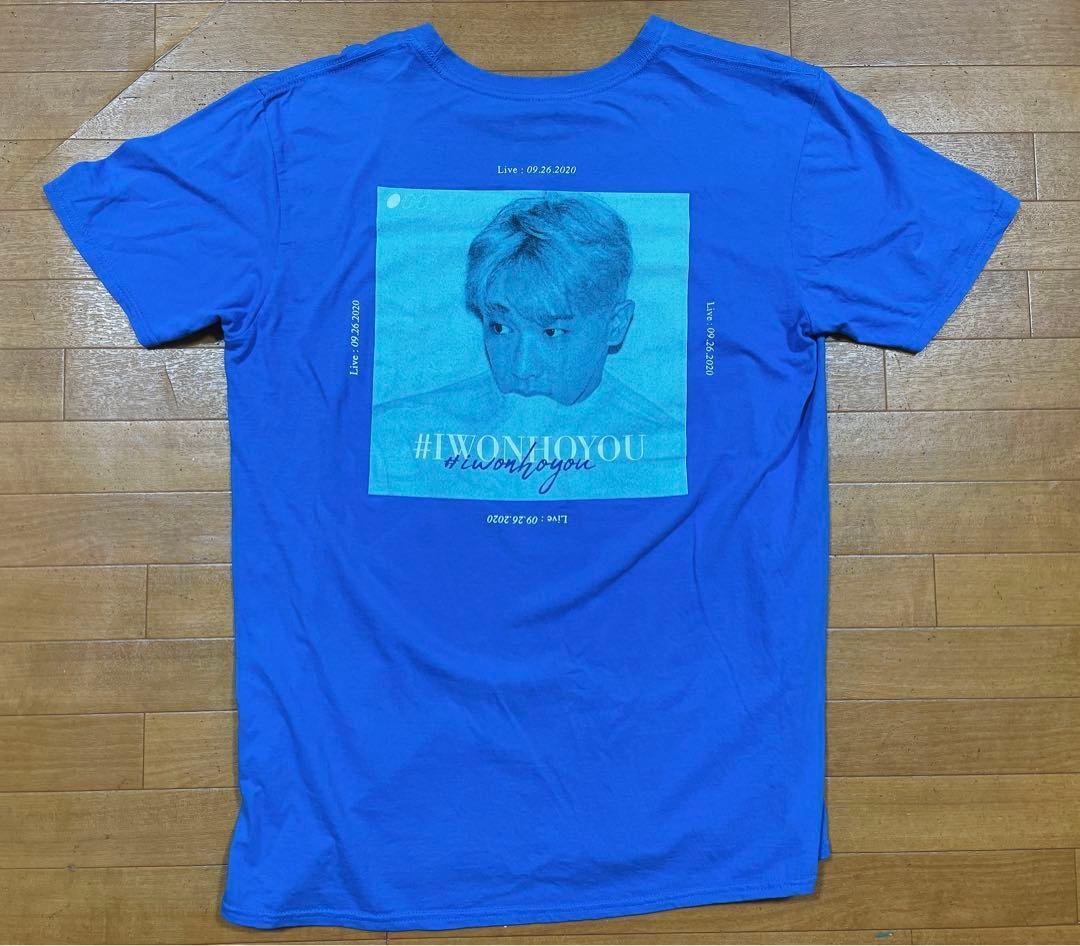 [USED] WONHO (MONSTA X) T-shirt, Size L, Blue, Korean K-POP