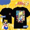 Anime SAILOR MOON Printed Cotton Tshirt Summer Unisexs and Unisexs Harajuku Clothing Fashion Casual Street Tshirt Fan Gifts