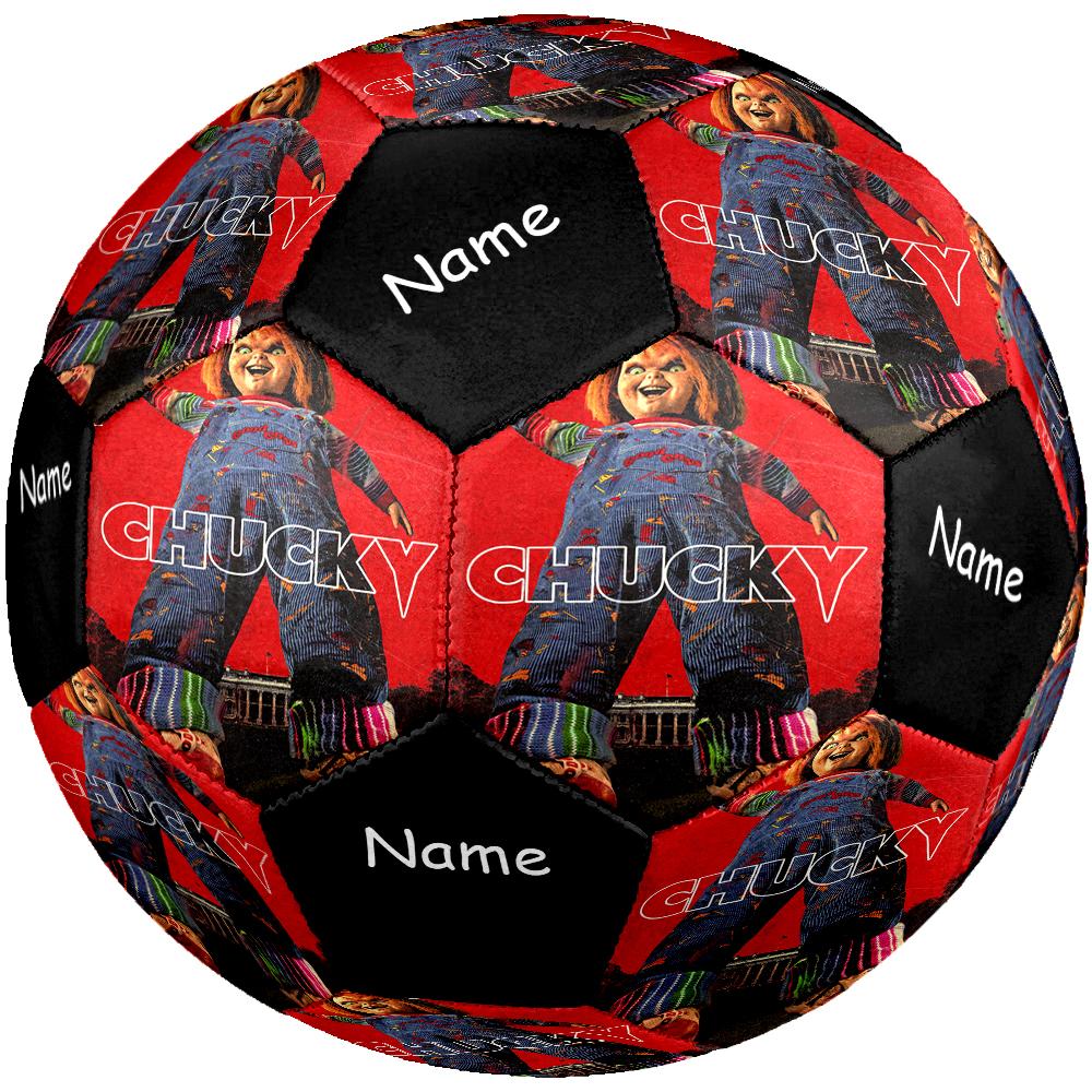 Custom Name Chucky Theme Size 5 Soccer Ball, Suitable for Both Indoor and Outdoor Matches, a Gift Suitable for Everyone.