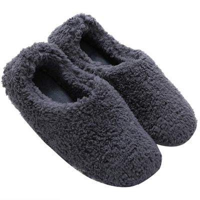 Mianshe Warm Room Slippers with XXL Heels, Unisex, Fluffy, Lightweight, Washable, Blue,