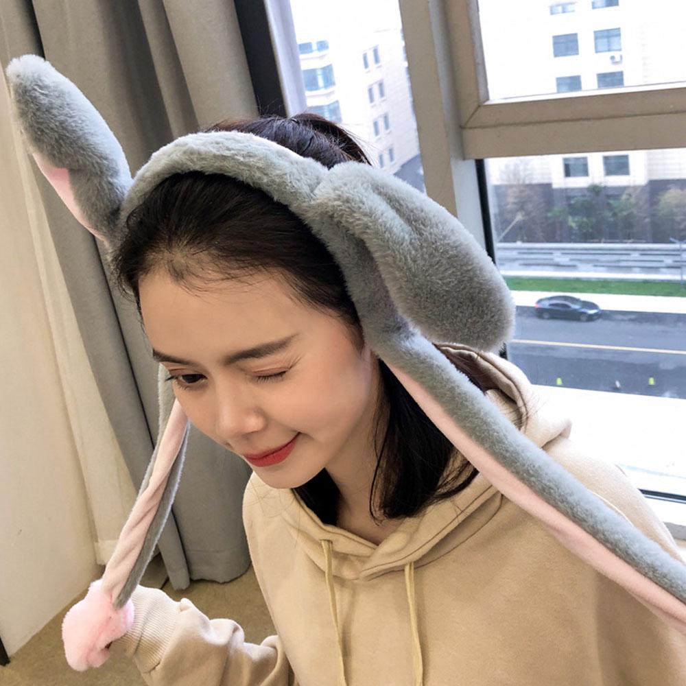 Buy Rabbit Ear Hat Headband Can Move Airbag Cap Plush Gift Moving Hat ...