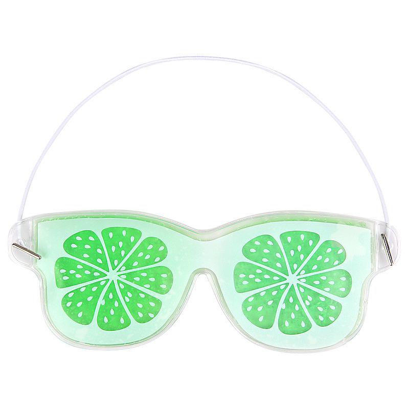 Summer Frosted Fruit PVC Gel Ice Eye Mask - Cooling Patch Ice Pack Frosted Square