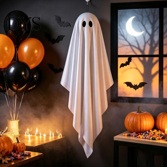 Spooky Hanging Ghosts Halloween Ghost Decoration, Outdoor Large with Hook Terrace Decor for Tree, Front Yard, Patio, Lawn, Garden, Haunted House