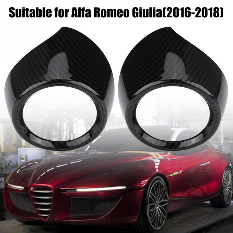 2pcs Car Interior Front Row Side Air Conditioner Outlet Trim Cover Frame for Alfa Romeo Giulia 2016 2017 2018 Car