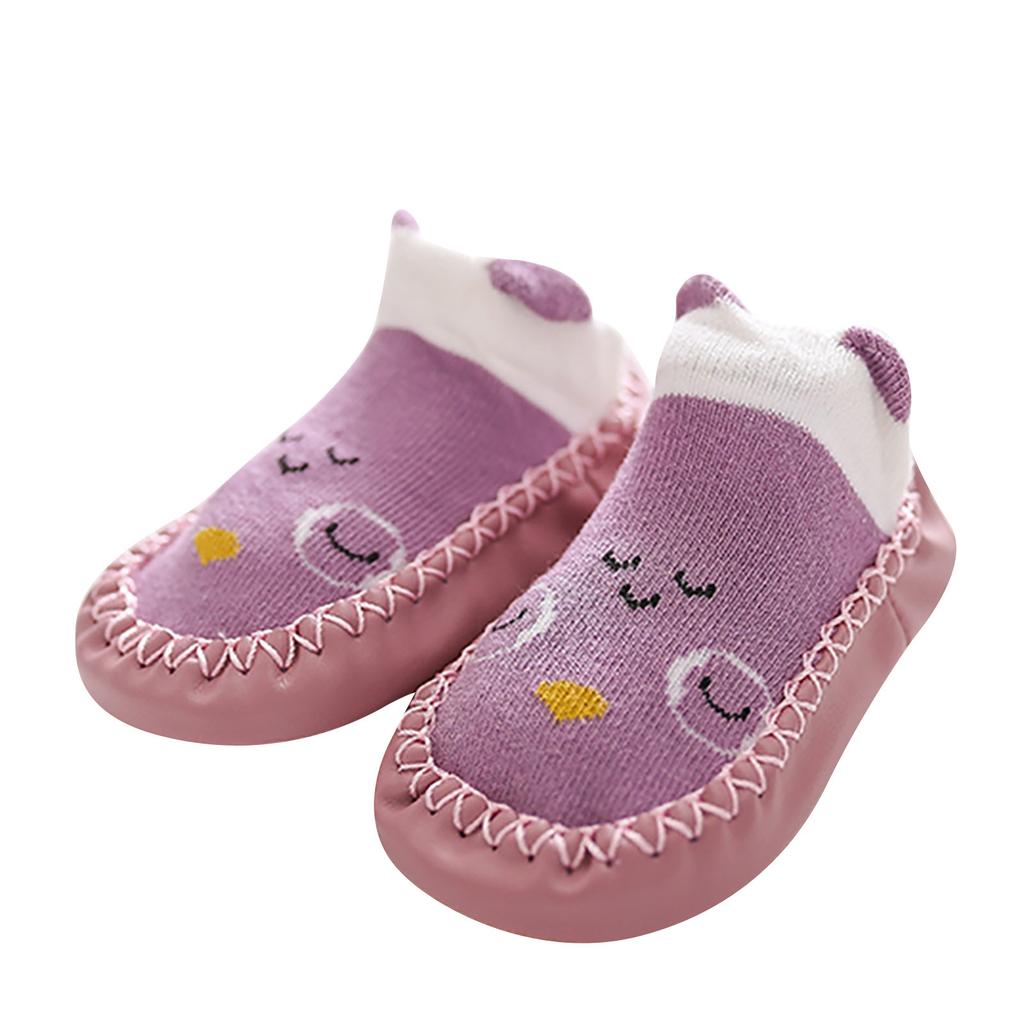 Newborn Baby Cartoon Newborn Baby Girls Boys Anti-Slip Socks Slipper Shoes Boots