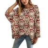 XY-LK01-Pullover hollow blouse 3D printed sweater spring and summer new