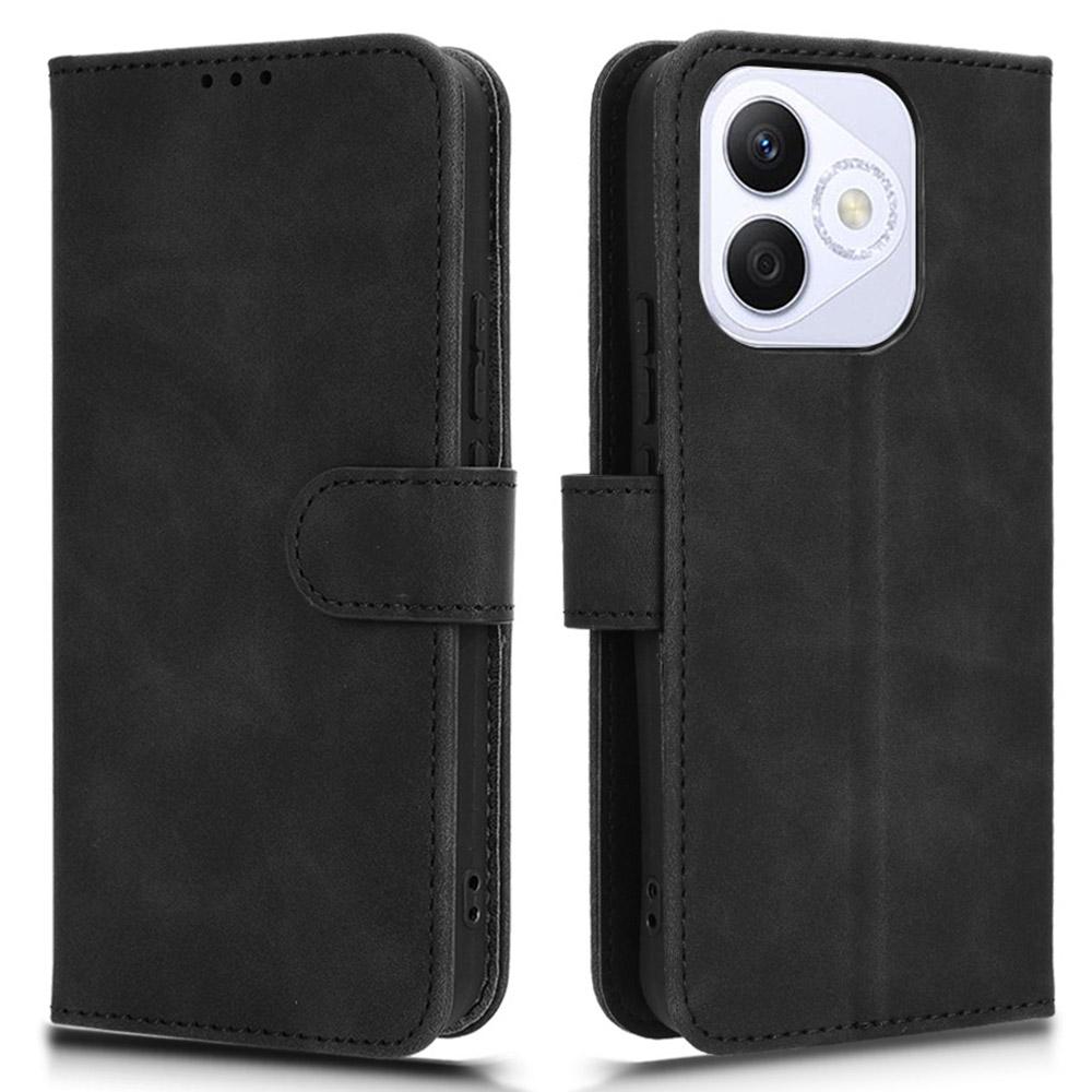 For Honor X60i 5G Leather Case Skin-Feel Anti-Drop Wallet Flip Phone Cover A