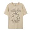 I Hate Morning People And Mornings And People Coffee Cat Cotton Unisexs Casual Unisex Tshirt Camisa Tops Shirt Retro Unique