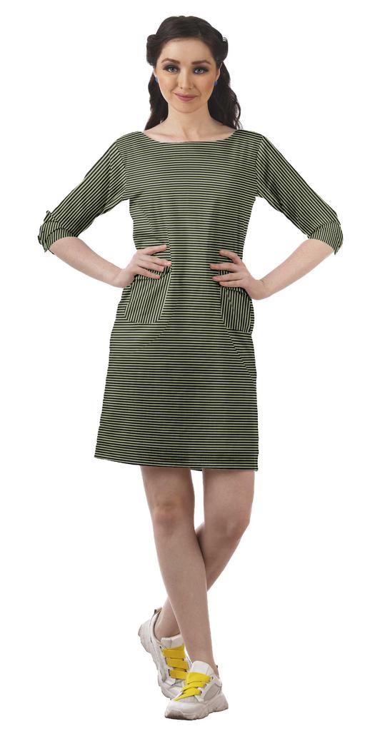 Moomaya 3 4 Sleeve Womens Summer Dresses Casual Shift Dress With Pockets