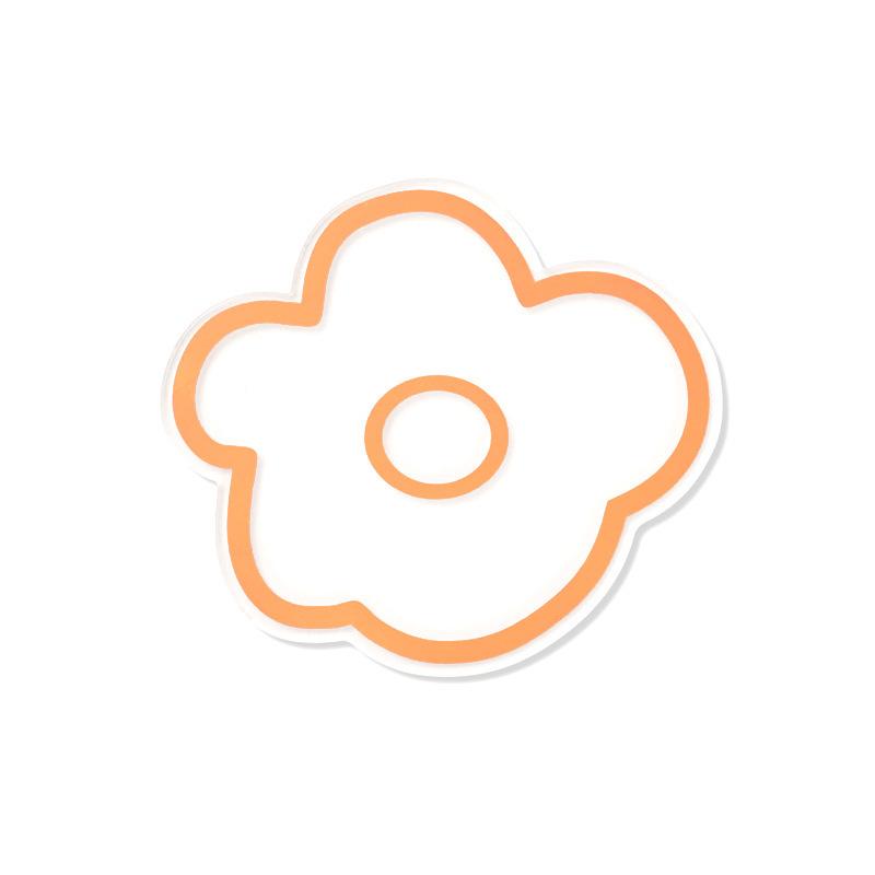 

Акриловая подставка под цветок, термоизоляция, милый цветок, прозрачная, устойчивая, нескользящая, акриловые подставки, синий оранжевый