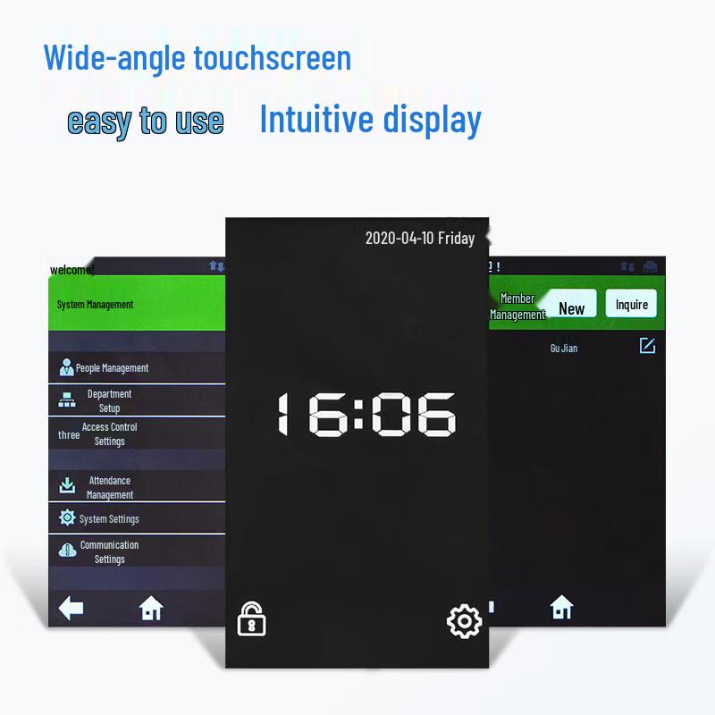 U-MACH U-RM500 Dynamic Face Recognition Attendance & Access Control System CN plug (adapter included)