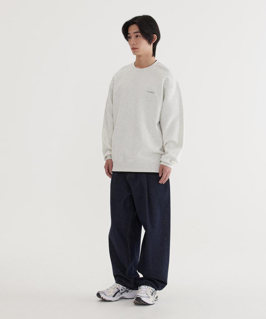 COVERNAT Semi-Wide Washed Denim Pants Indigo