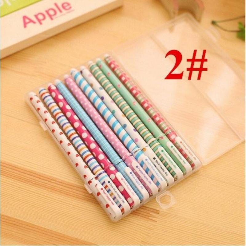 10 Stück / Packung hochwertige 0,38 mm koreanische niedliche Gelstifte Heißer Verkauf Schulbedarf Büro