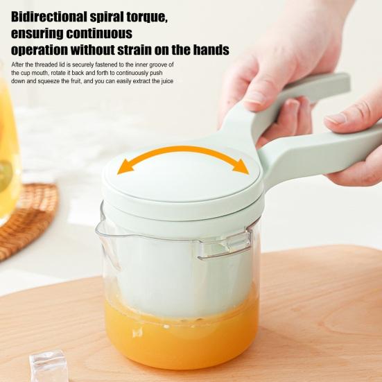 Spiral Press Juicer Manual Citrus Squeezer for Lemon Orange Potato Masher with Non-Slip Extended Handle Dumpling Stuffing Wringer Press for Kitchen