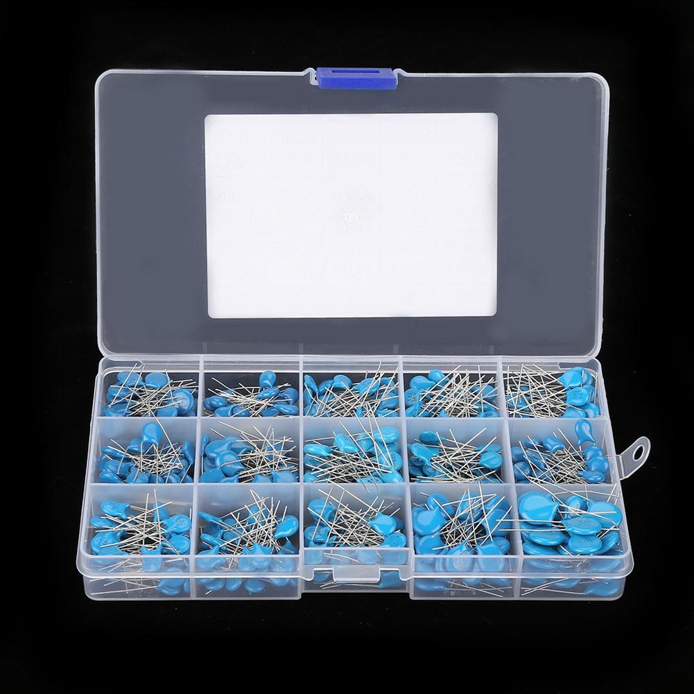 450Pcs 100pF 10000pF 15 Value 3kV High Voltage Ceramic Capacitors Assortment Kit