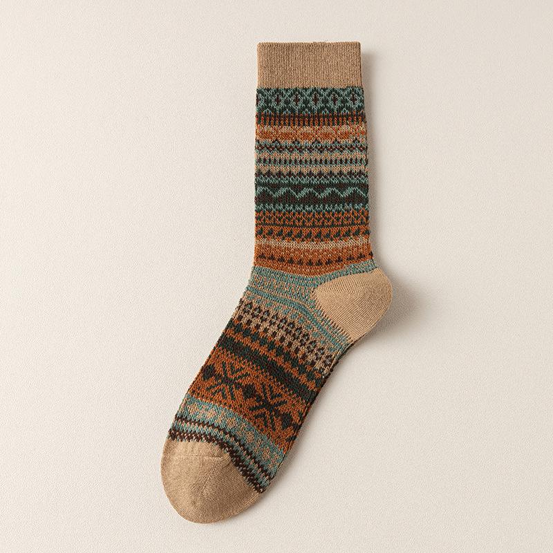 Women's Retro Ethnic Style Mid-Calf Socks - Versatile, Trendy, Scrunched, Perfect for Birkenstocks In Autumn/Winter