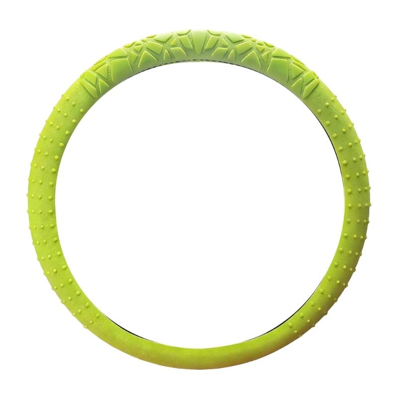 Car Steering Wheel Protector Covers 15inch Anti Slip Cover Elastic Geometric Pattern Cover Silicone Car Accessories