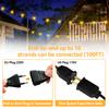 15M 30M G40 LED String Light Fairy Outdoor Light Garland Retro Wedding Backyard Decoration Garden Patio Light String