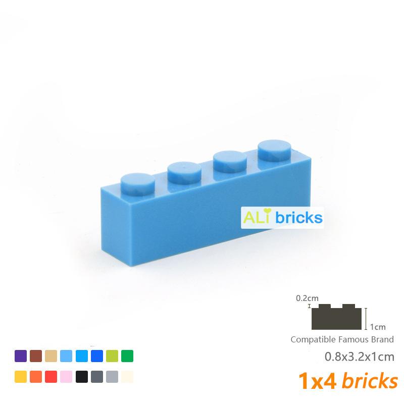 24pcs/lot Bulk Blocks Building Bricks Thick 1X4 Educational Assemblage Construction Toys for Children Size Compatible With 3010