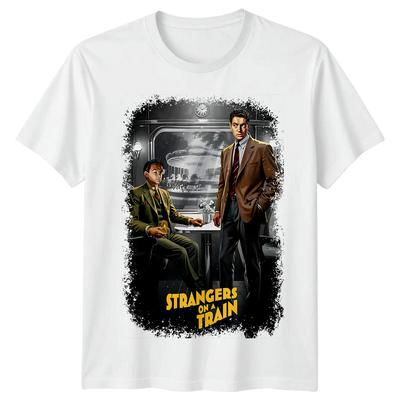 Strangers On a Train (1951) Movie Poster Inspired Unisex T-Shirt Retro Tee Graphic Tee