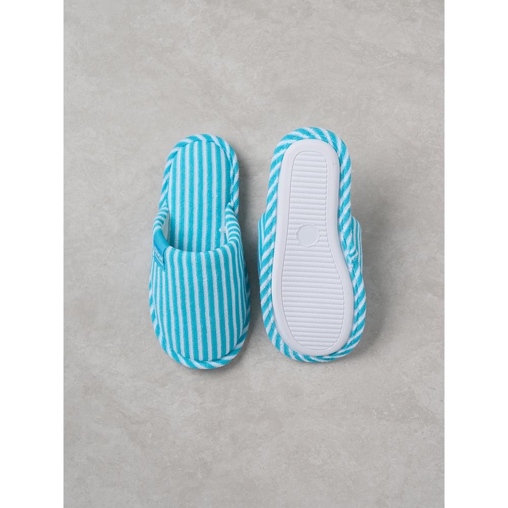 Daiso Cool SuMmer Frottee-Streifen Hausschuhe 230 250 Mm Blau Grün