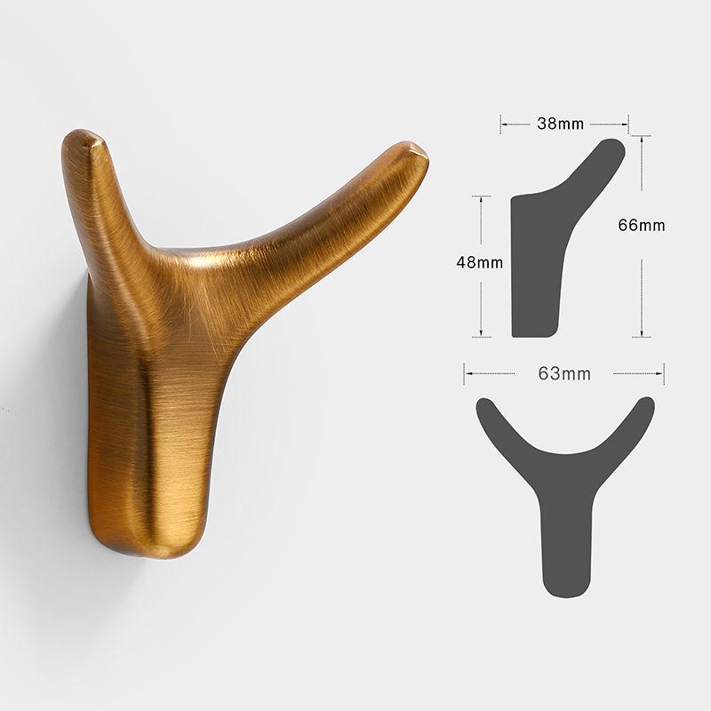 Gold Ram's Horn Coat Hook - Nordic Style Wall Mounted