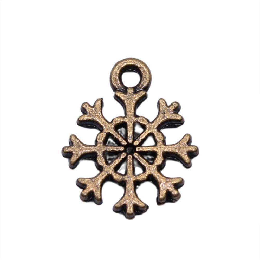 Snowmen Charms Snowflake Pendants For Winter Christmas Themed Jewelry