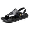 Fashion New Arrival Slippers Summer Mens Leather Flats Classic Roman Sandals Outdoor Beach Rubber Flip Flops Man Water Trekking Sandals