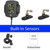 E-ACE Motorcycle TPMS Tire Pressure Monitoring System Temperature Alarm LCD Colorful Display Moto Tyre Alarm Systems