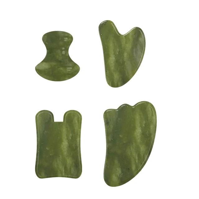 Natural Cooling Sleep Mask Jade for Eye Face Massage Stone Jade Roller Gouache Scraper Massager Set Skin Care Tools