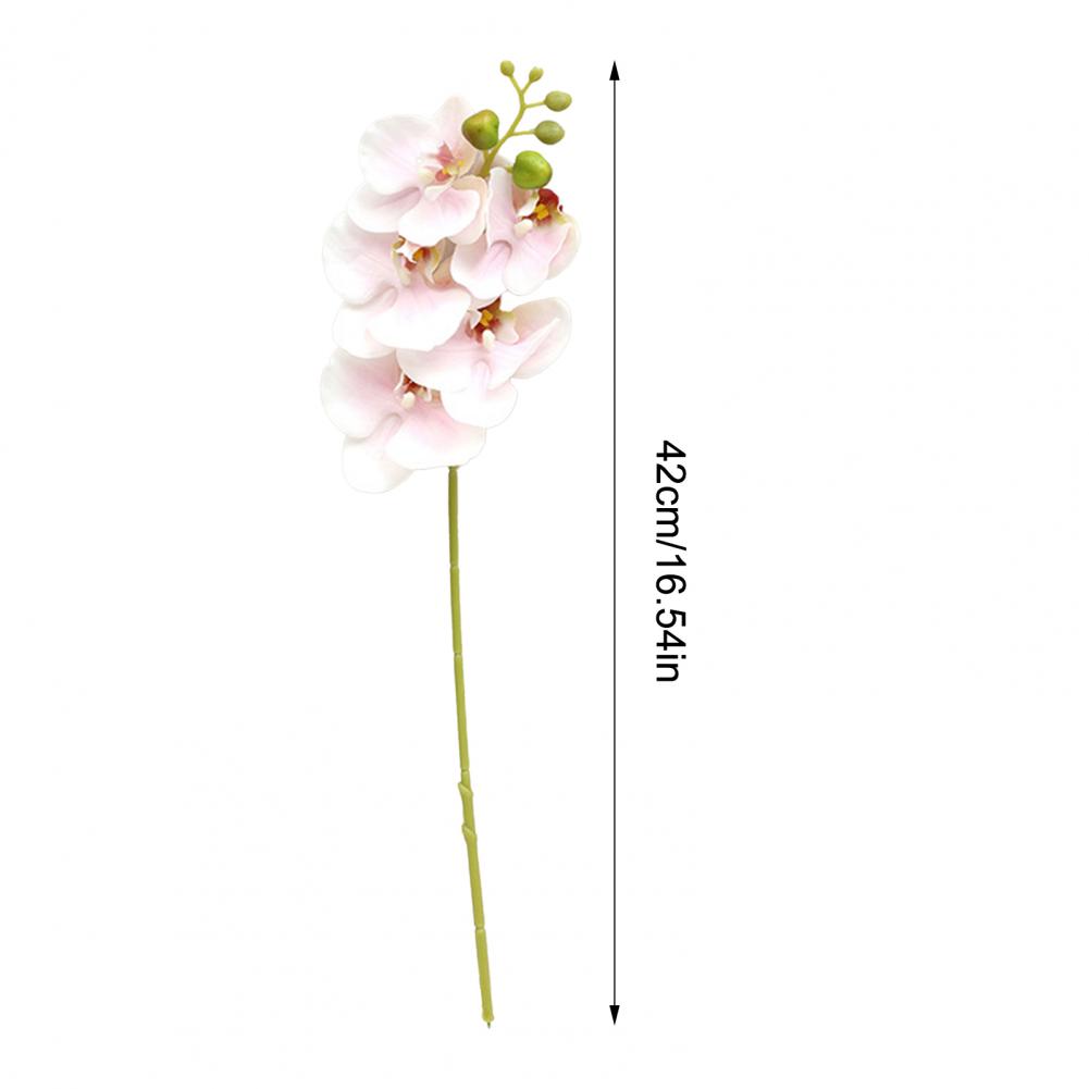 42cm Orchidee Finte Real Touch Fiori Finta Seta Artificiale Fiore di Phalaenopsis Con 5 Fiori Fioriti Per Casa Interno Decorazione Tavolo