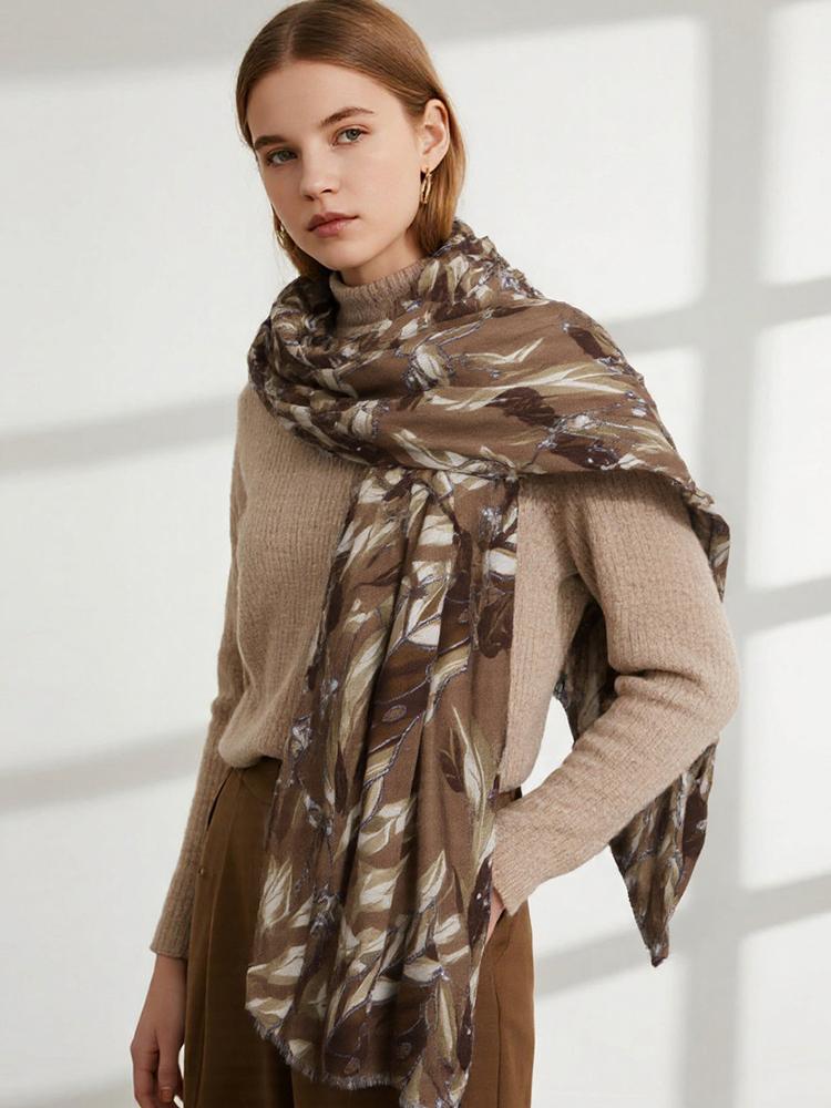 Women Winter Elegant Knitted Scarf Headscarf Casual Retro Print Soft Warm Scarve Lady Mujer Foulard Bandana Long Wrap Shawl New