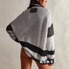 New Autumn/winter Hot-selling Knit Jackets, Plus-size Pocket Color-block Cardigan, Sweaters for Women