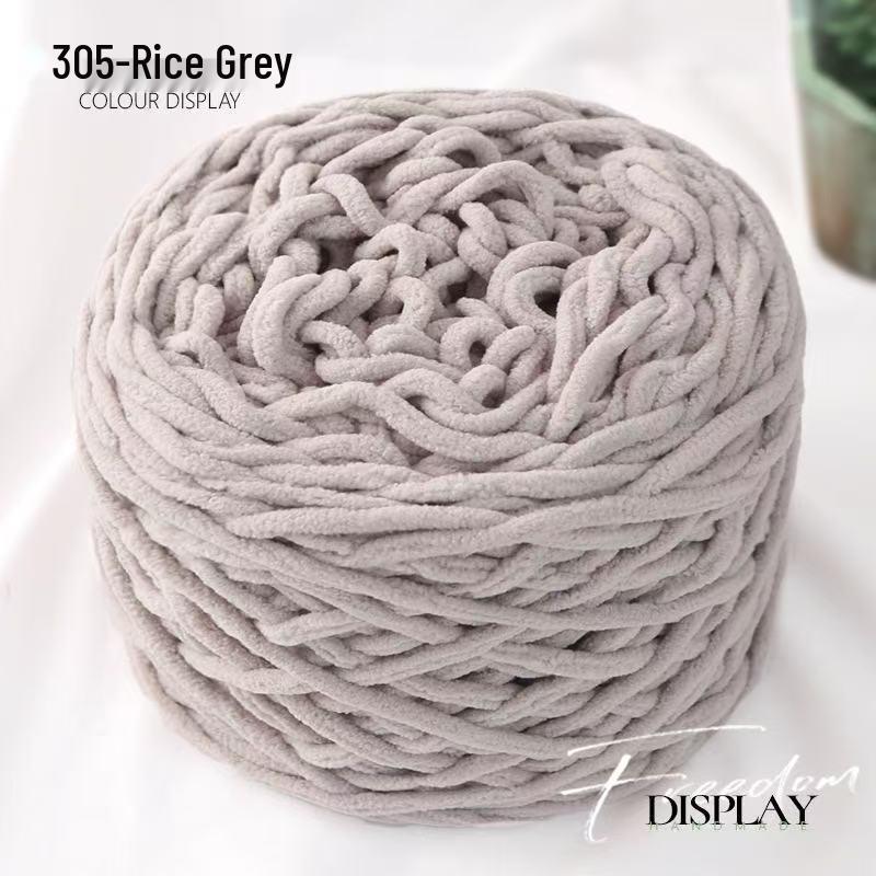 New 3.8 Liang Colored Ice Yarn: Thick Single-Strand for Crochet - Ideal for Shoes, Slippers, Scarves, and Seat Cushions.