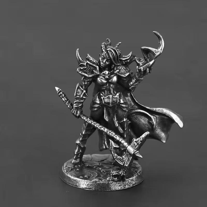 Metal Hell Abyss Demon Warrior Man Model Hand-made Finished Car Carrier Tabletop Game Chess Piece Jewelry Boy Ornaments Toy Gift