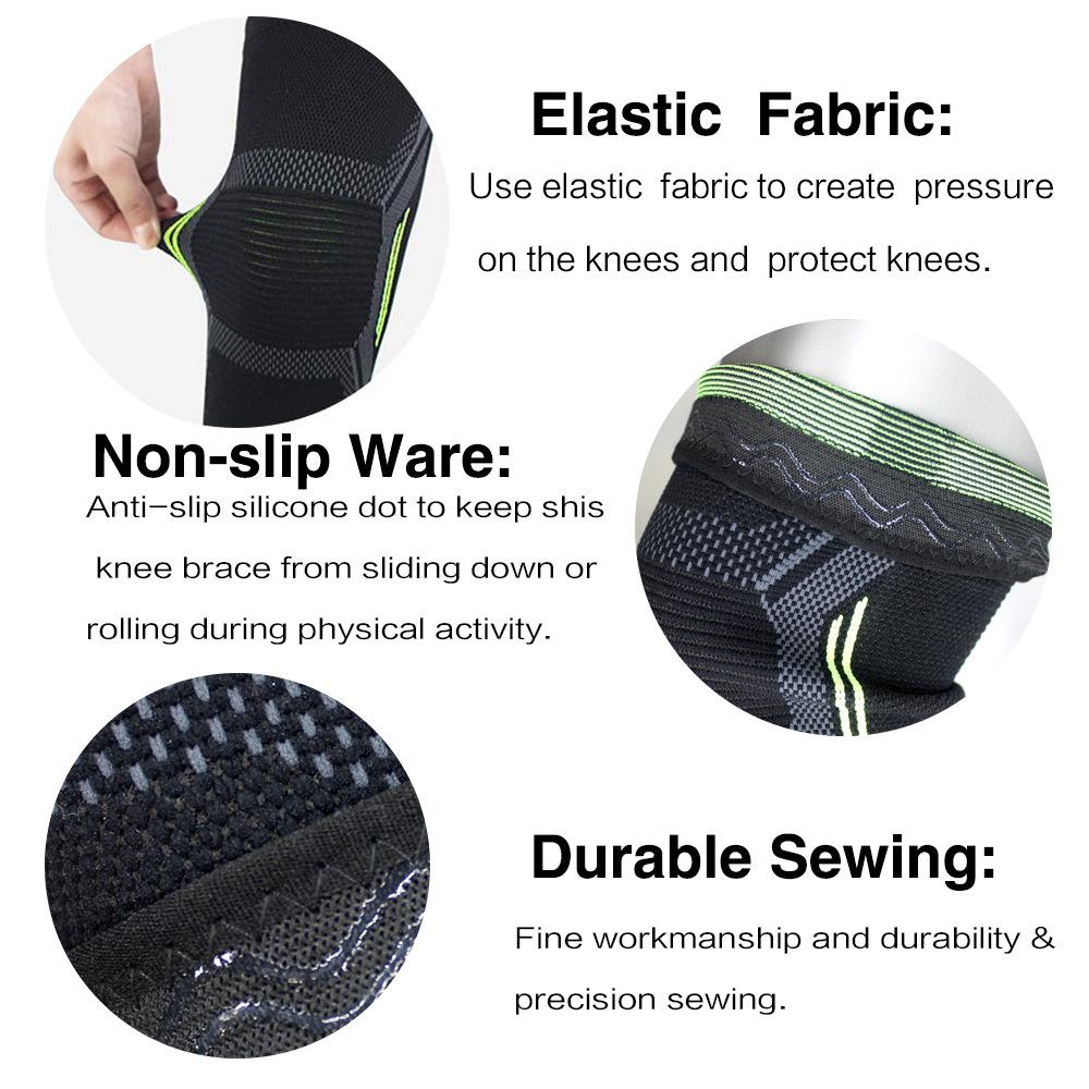 Single Knitted Nylon Sports Knee Pad Riding Protective Gear Running Basketball Skipping Rope Warm Knee Pad Foot Cold Proof