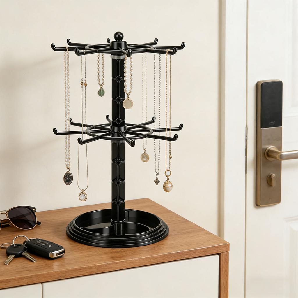 2 Tier Rotating Jewelry Display Stand Jewelry Tree Stand Bracelet Hanging   for Bracelets Earrings Earrings Watches