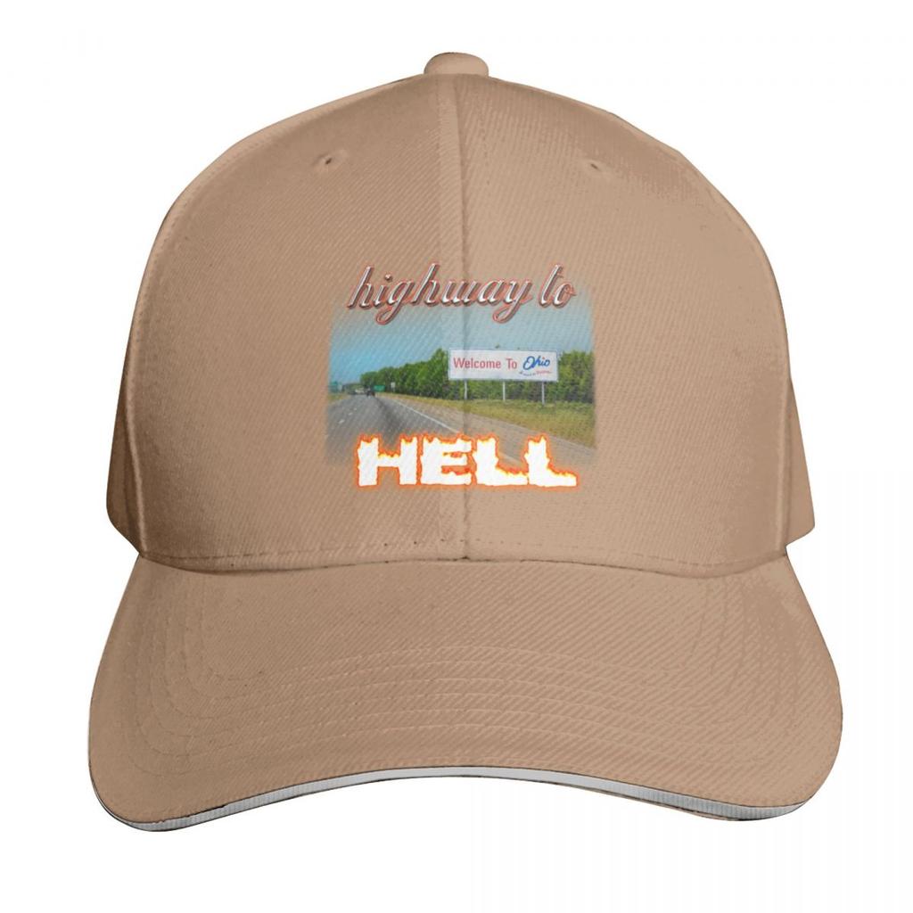 Welcome To Ohio Highway To Hell Baseball Cap Designer Hat Beach Fashion Beach Custom Hat Hats Unisex Womens