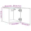 Wall Mounted TV Cabinet Concrete Grey 30.5 X 30 X 30 Cm