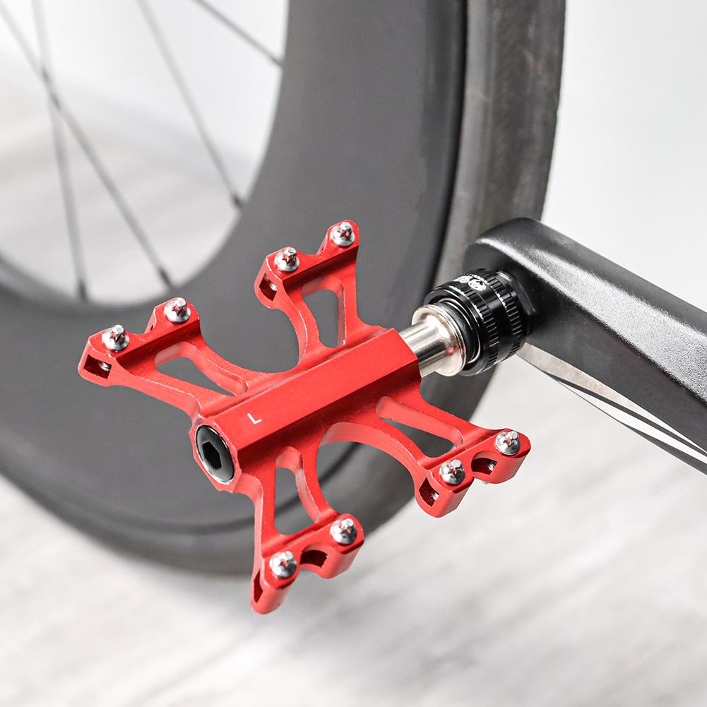 1 Pair MTB Bicycle Pedal Lock Extension Stainless Steel Quick Release Bike Pedal Adapter Cycling Parts Fittings