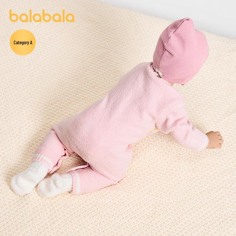 Balabala Winter Half-Velvet Baby Bodysuit Jumpsuit