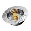 Gold Kitchen Sink Stoppers Sturdy Stainless Steel Drain Covers Plugs Filter for Efficient Debris Interception Use