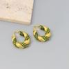 French Light Luxury High-End Geometric Design Earrings Women'S Zircon Winding Stud Earrings